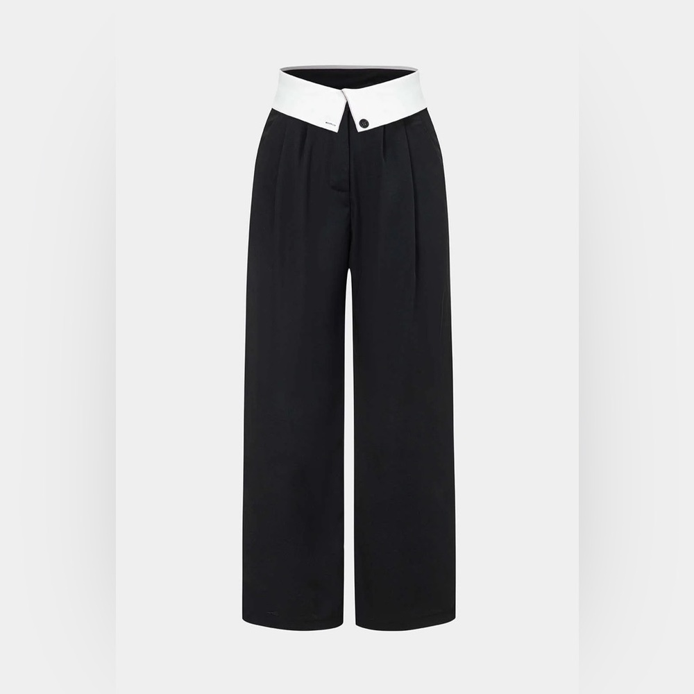 Elegant Black and White Women's Trousers